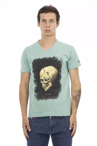 Green Cotton Men T-shirt