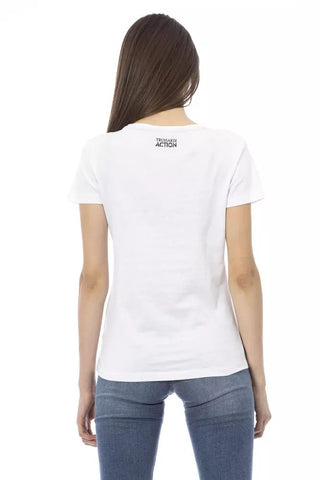 Elegant White Tee with Chic Front Print