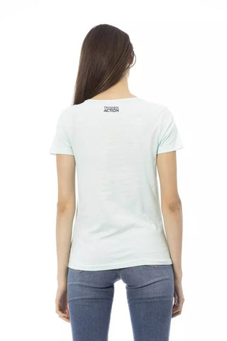 Elegant Light Blue Short Sleeve Tee