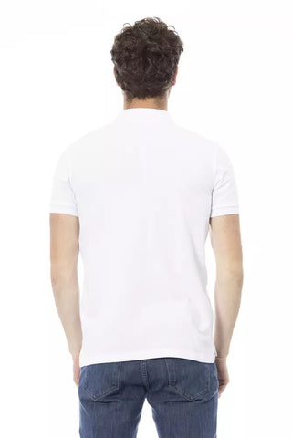 Elegant White Cotton Polo Shirt