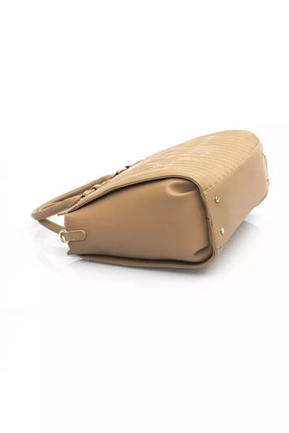 Beige Golden Detail Shoulder Bag