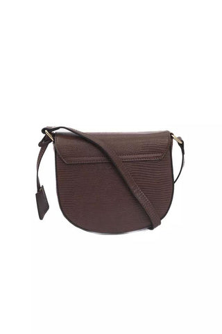 Chic Brown Crossbody Elegance With Golden Accents