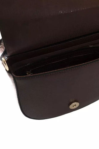 Chic Brown Crossbody Elegance With Golden Accents