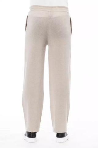Chic Beige Drawstring Trousers For Men