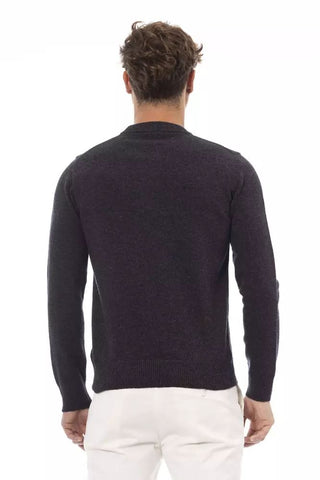 Black Wool Men Sweater