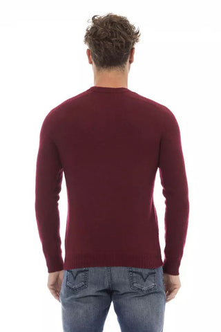 Red Wool Men Sweater