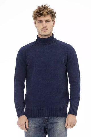 Elegant Turtleneck Sweater In Blue