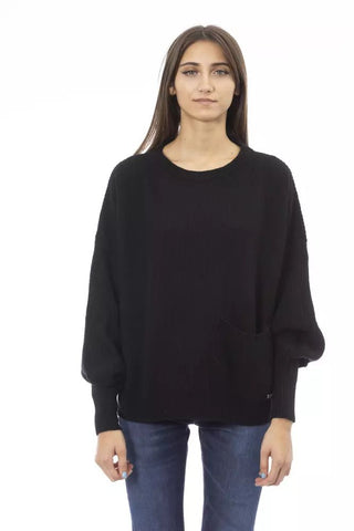 Black Wool Women Sweater