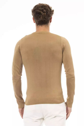 Beige Modal-cashmere Crew Neck Sweater