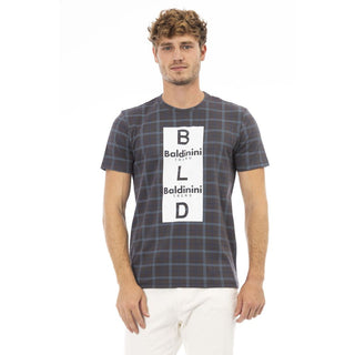 Gray Cotton Men T-shirt