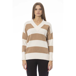 Beige Cashmere Women Sweater