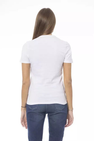 White Cotton Women T-shirt