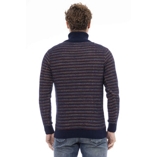 Elegant Turtleneck Sweater In Sumptuous Blue