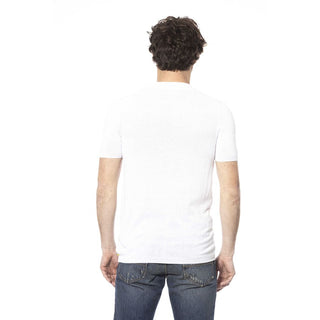 Elegant White Cotton Polo For Men