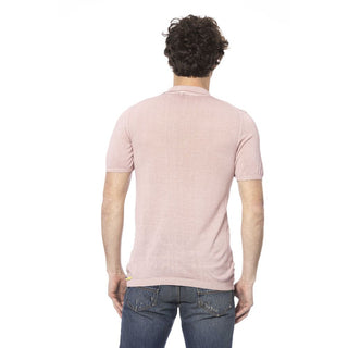 Elegant Pink Cotton Polo Shirt
