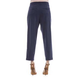 Elegant Blue Trousers With Chic Pocket Detail