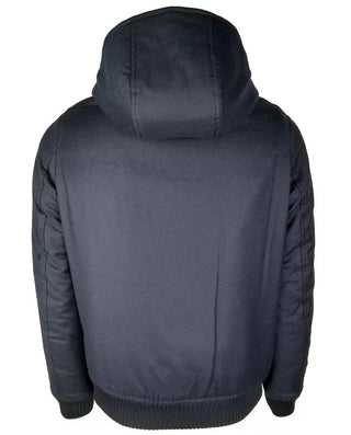 Elegant Wool-cashmere Men's Jacket With Hood