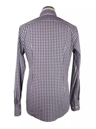 Elegant Milano Square-patterned Cotton Shirt