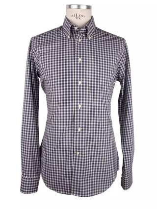 Elegant Milano Square-patterned Cotton Shirt