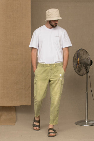 Military Green Mid-waist Designer Jeans