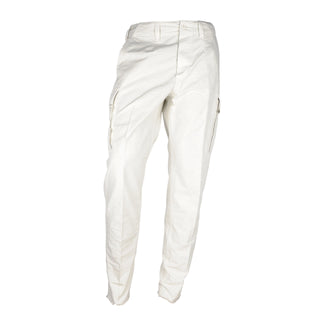 Chic White Cotton Trousers For Men