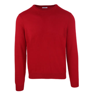 Elegant Crimson Wool-cashmere Blend Sweater