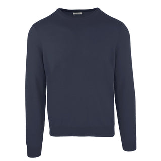 Navy Elegance Wool-cashmere Blend Sweater