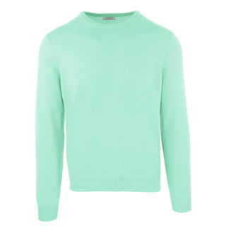 Elegant Water Green Wool-cashmere Sweater