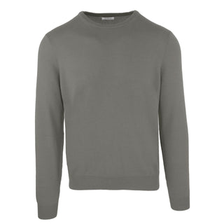 Italian Wool-cashmere Blend Sweater In Medium Gray