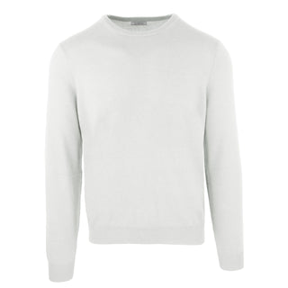 Elegant Gray Wool-cashmere Sweater