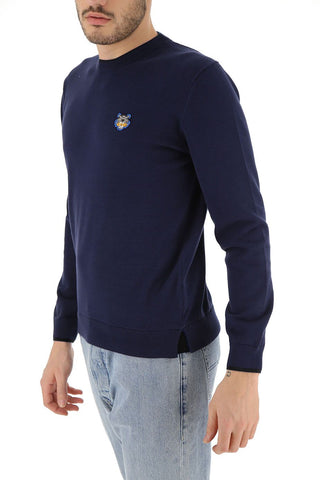 Tiger Logo Cotton Crewneck Sweater - Men's Essential