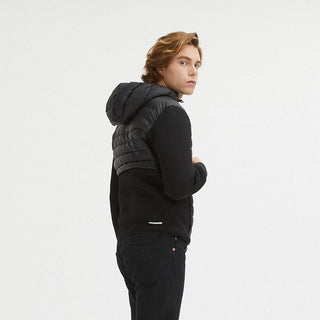 Sleek Black Nylon Down Jacket