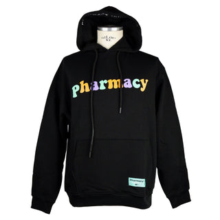 Sleek Black Cotton Hoodie With Logo Print