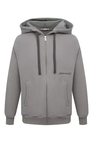 Hinnominate Men's Signature Grey Hooded Sweatshirt