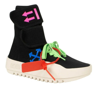 Striking Moto Wrap Sneakers With Iconic Logo Print