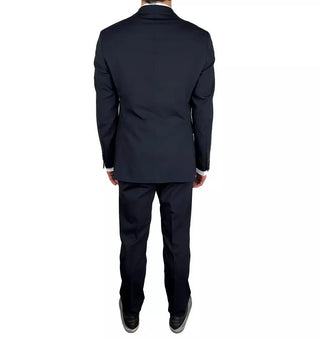 Elegant Navy Blue Two-piece Suit