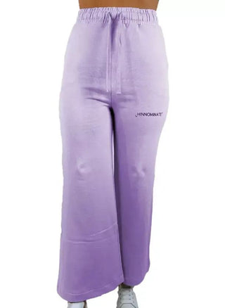 Elegant Cotton Palazzo Pants With Logo Detail