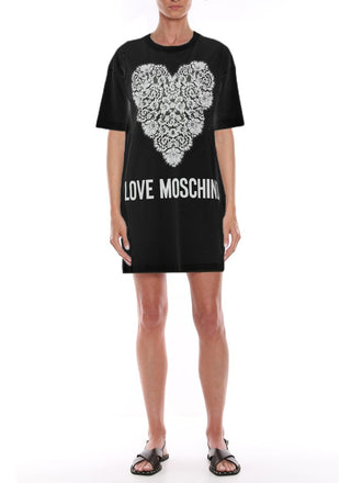 Chic Graphic Cotton T-Shirt Dress