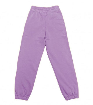 Chic Purple Cotton Sweatpants With Logo Print