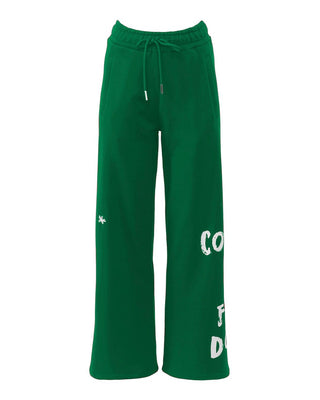 Chic Cotton Track Pants With Dual Logo Detailing