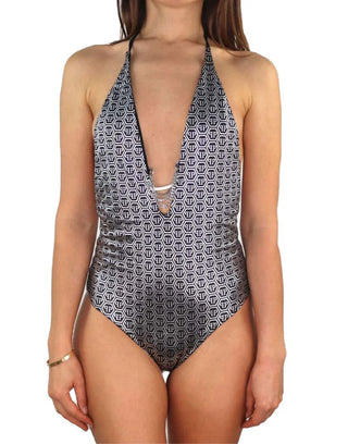 Glamorous Silver-logo One-piece Swimsuit