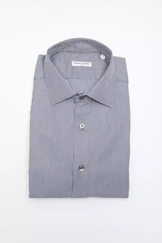 Robert Friedman Clothing Sleek Medium Slim Collar Cotton Shirt