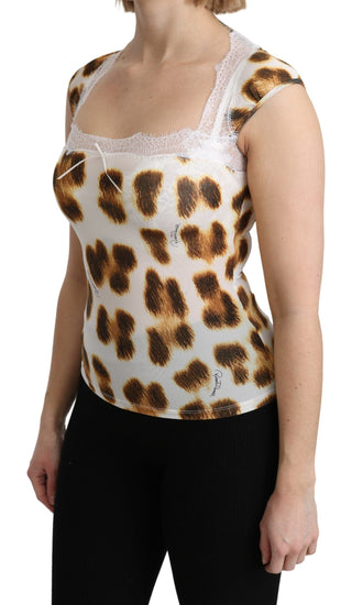 Roberto Cavalli Clothing Chic Leopard Lingerie Blouse Top