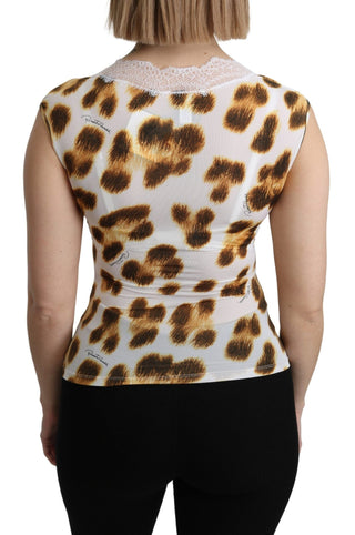 Roberto Cavalli Clothing Chic Leopard Lingerie Blouse Top