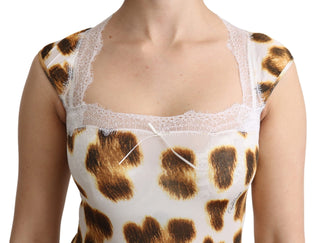 Roberto Cavalli Clothing Chic Leopard Lingerie Blouse Top