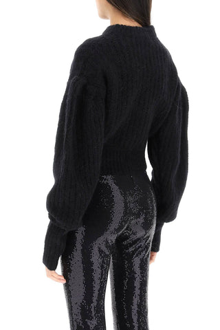 Rotate Earrings Black / 36 wool and alpaca sweater with logo