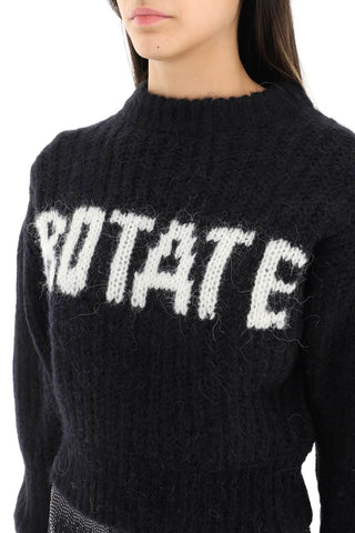 Rotate Earrings Black / 36 wool and alpaca sweater with logo