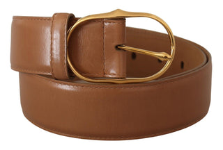 Elegant Gold Buckle Leather Belt