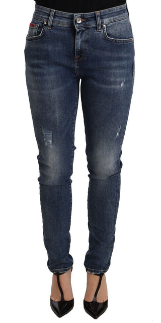 Elegant Slim-fit Distressed Skinny Jeans