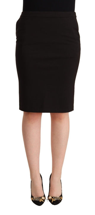 Sleek Black Pencil Skirt Knee Length